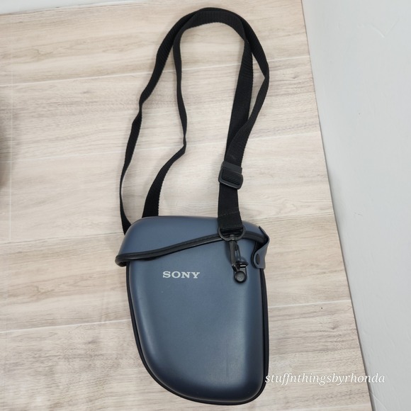 Sony Other - Sony LCM-F505 Semi-Soft Camera Carrying Case W/ Lanyard ~ Navy Blue ~ No‎ Camera